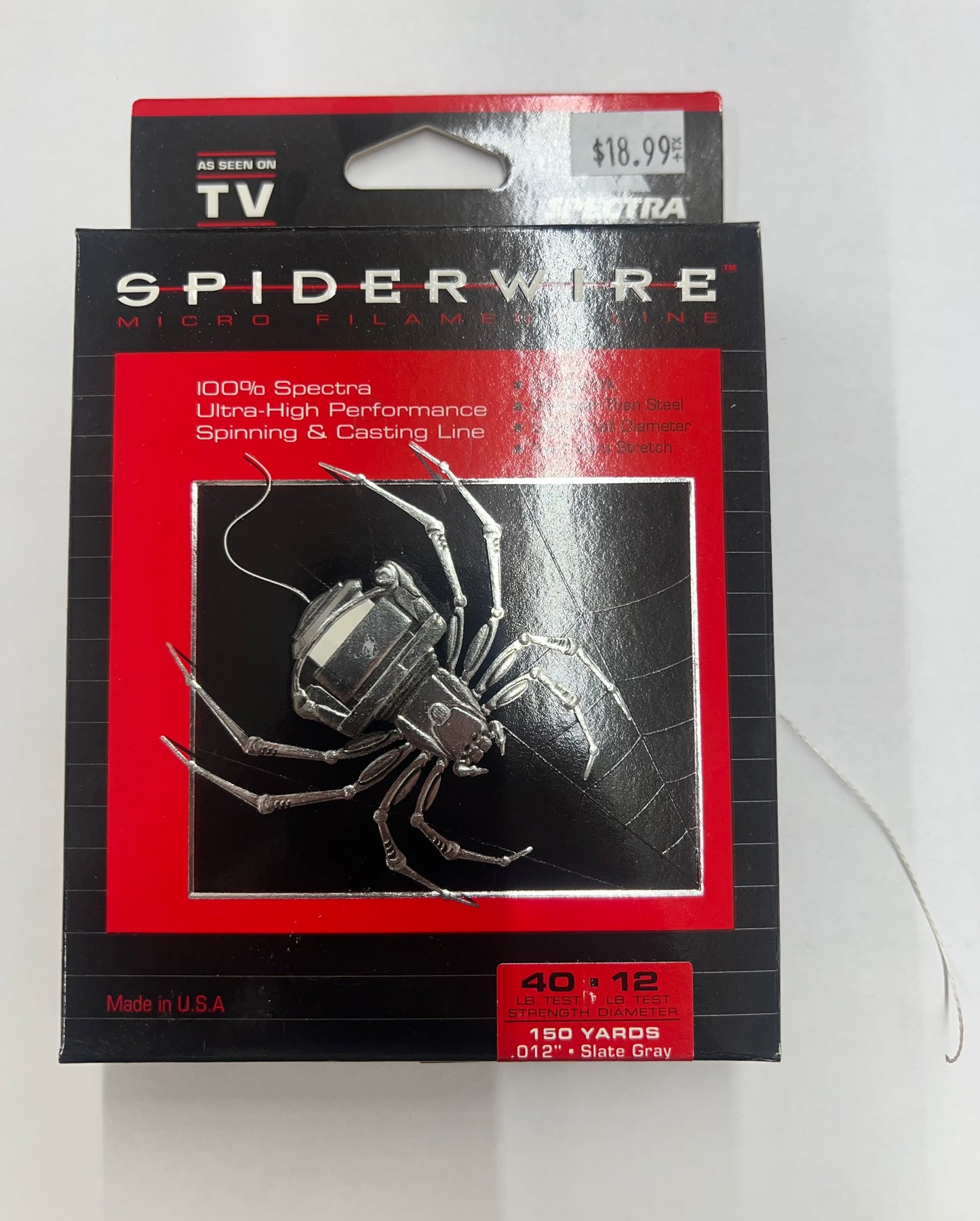 SpiderWire Micro Filament Line 40LB/150YDS Slate Gray