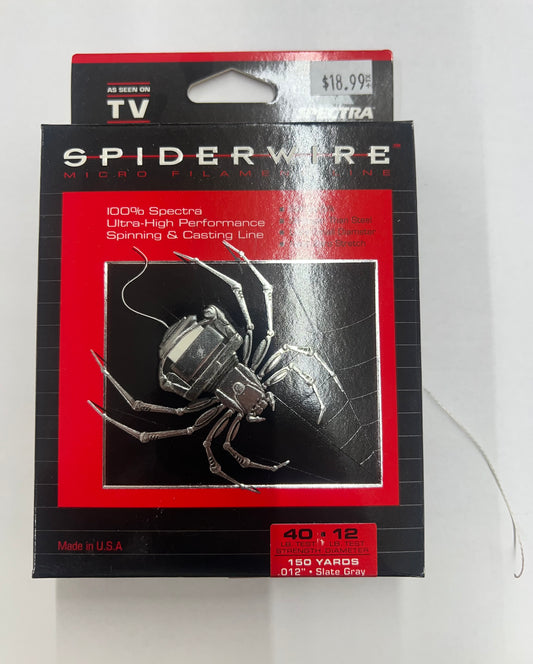 SpiderWire Micro Filament Line 40LB/150YDS Slate Gray